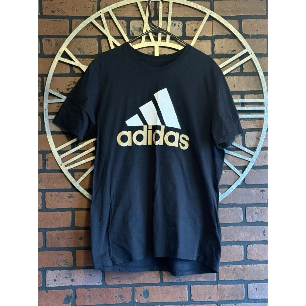 Men's Adidas Amplifier Tee Black/Gold T-Shirt Size XL
